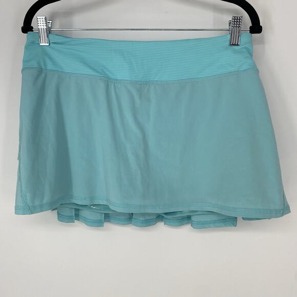 Lululemon Pacesetter Skirt Shorts Turquoise Women's Size 8 - Picture 2 of 5